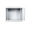 Digitus Szafa wisząca jednosekcyjna 19 9U 501/600/450 mm, drzwi szklane, szara (RAL 7035), zmontowana